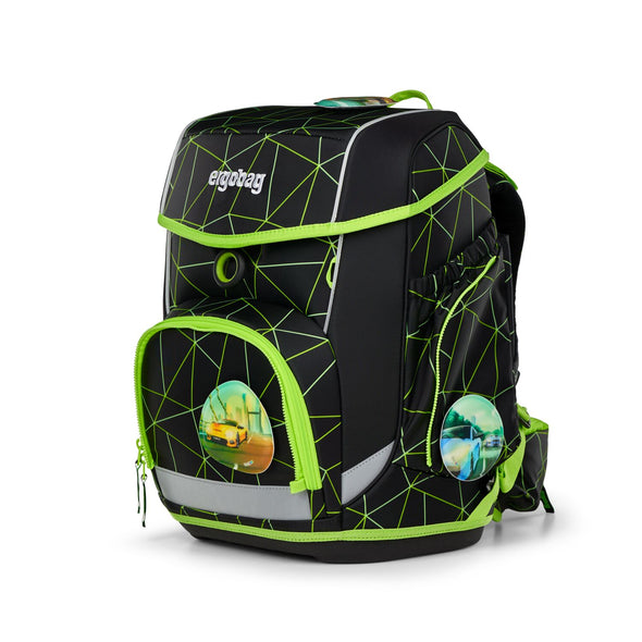ERGOBAG cubo - Schultaschen-Set 5-tlg. - LUMI EDITION CyBär Race