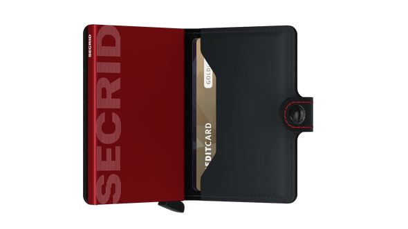 Secrid Miniwallet - Matte Black & Red